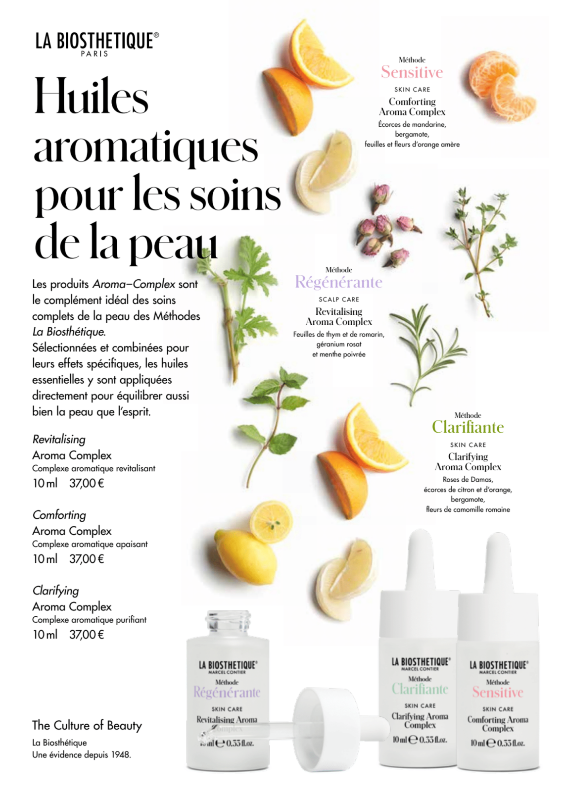 La Biosthétique soins huiles aromatiques pour les soins de la peau